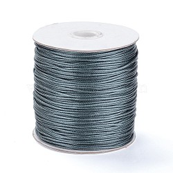 Waxed Polyester Cord, Bead Cord, Gray, 1.5mm, about 169.51~174.98 Yards(155~160m)/Roll(YC-1.5mm-157)