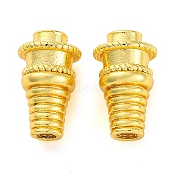 Brass Beads, Long-Lasting Plated, Swirl, Golden, 8x13.5mm, Hole: 2.5mm(KK-Z089-02G)