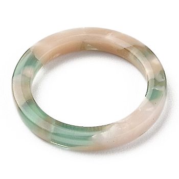 Cellulose Acetate(Resin) Finger Rings, Plain Band Rings, Tan, US Size 6, Inner Diameter: 17mm