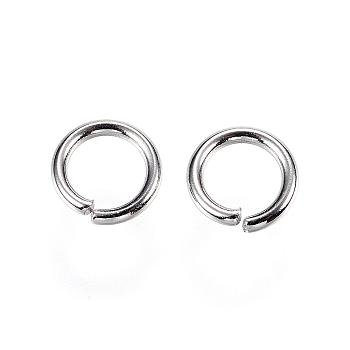 304 Stainless Steel Jump Rings, Open Jump Rings, Stainless Steel Color, 9x1.5mm, Inner Diameter: 6mm