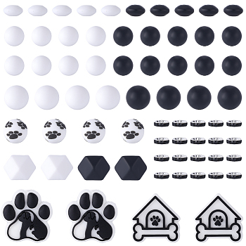Mixed Shapes Silicone & Brass Grade A Rhinestone Spacer Beads Findings Kits, Mixed Color, 28x27x9mm, Hole: 4mm