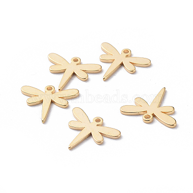 Real Gold Plated Dragonfly Brass Charms
