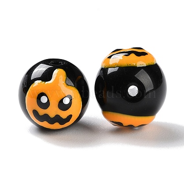 Halloween Themed Handmade Lampwork Beads Strands(LAMP-L078-001B)-3