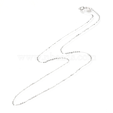 Electroplated Rhodium Plated Sterling Silver Cable Chain Necklaces(X-NJEW-N0048-46-18)-2