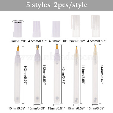 10Pcs 2 Style Empty Refill Paint Marker(FIND-FG0001-72)-2