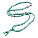 4-Loop Wrap Buddha Meditation Yellow Jade Beaded Bracelets(BJEW-R040-6mm-11)-2
