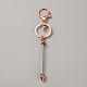 Zinc Alloy Bar Beadable Keychains Clasps(KEYC-WH0030-86RG)-1