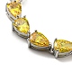 Rack Plating Brass Pave Cubic Zirconia Teardrop Links Bracelets for Women(BJEW-H604-01P-04)-2