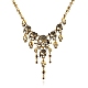 Halloween Themed Pirate Skull Alloy Bib Necklace for Women(HAWE-PW0001-215AG)-1
