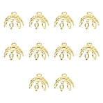 20Pcs Brass Bead Cap Pendant Bails, for Globe Glass Bubble Cover Pendant Making, Real 24K Gold Plated, 10x7.5mm, Hole: 1.4mm(KK-YW0003-45G)