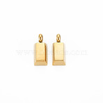 Ion Plating(IP) 304 Stainless Steel Pendants, Rectangle, Real 14K Gold Plated, 17x7x4.5mm, Hole: 3mm(X-STAS-N097-131LG)