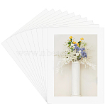 Rectangle Card Paper Picture Frames, Cardboard Photo Frames with Plastic Cover, for Wall Decoration, Floral White, 348x264x1mm(DIY-WH20062-28B)