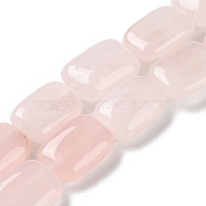 Natural Rose Quartz Beads Strands, Rectangle, 14~15x10~11x5~5.5mm, Hole: 1~1.2mm, about 28pcs/strand, 16.02 inch(40.7cm)(G-K357-D02-01)