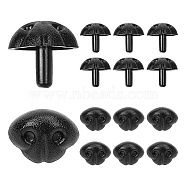 30Pcs Plastic Craft Dog Noses, Doll Making Supplies, Black, 21mm(DOLL-GO0001-01A)