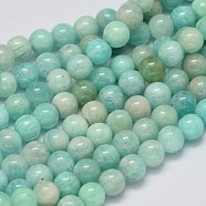 Natural Amazonite Beads Strands, Round, 7~8mm, Hole: 1mm, about 50~60pcs/strand, 15.7 inch(G-K068-03-8mm)