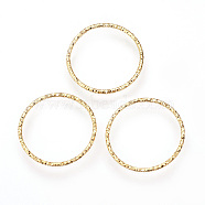 Brass Linking Rings, Soldered, Nickel Free, Real 18K Gold Plated, 30mm(X-KK-R058-199)