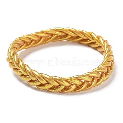 Sparkling Plastic Cord Braided Stretch Bracelets, Gold, Inner Diameter: 2-3/8 inch(6.1cm)(BJEW-R313-04C)