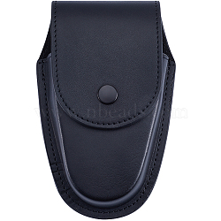 Leather Handcuffs Blade Cover, Handcuffs Sheath, Black, 180x114x42mm(AJEW-WH0419-08)