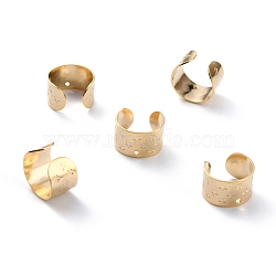 Brass Ear Cuff Findings, with Hole and Star Pattern
, Real 24K Gold Plated, 7mm, Hole: 0.9mm(KK-O131-26G)