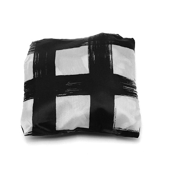 Eco-Friendly Polyester Portable Shopping Bag, Collapsible Shopping Bag, Tartan Pattern, 63~64x43~44x0.05cm