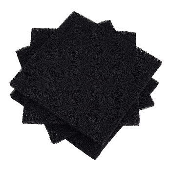 Activated Carbon Filter Media Pad, Sponge Foam Sheet for Aquarium, Square, Black, 230x230x13mm