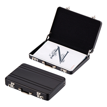 Aluminium Alloy Business Cards Holder Case Box,, Card Organizer Stroage Box, Rectangle, Black, 70x99x17mm