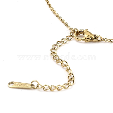 Tiger with Bowknot Light Gold Brass Micro Pave Cubic Zirconia Pendant Necklaces(NJEW-E105-22KCG)-3