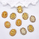 Hobbiesay 30pcs 3 cabochons en strass en alliage(MRMJ-HY0001-07)-4