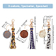 WADORN 3Pcs 3 Colors PU Leather Tassel Big Pendant Decorations with Wooden Mama Charm(HJEW-WR0001-03)-2
