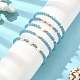 5Pcs 5 Style Natural Dyed White Jade & Pearl & Shell Star Beaded Stretch Bracelets Set(BJEW-JB09495-05)-6