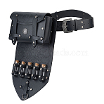 PU Imitation Leather Medieval Waist Belt Bags, with 5 Cork Glass Potion Vials and Chain Belts, Black, 359x180x30mm(DIY-WH0899-402)