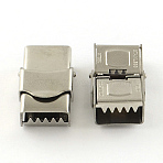 Tarnish Resistant Smooth Surface 201 Stainless Steel Watch Band Clasps, Stainless Steel Color, 25x15x9mm, Hole: 12x6mm(STAS-R063-85)