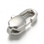 304 Stainless Steel Lobster Claw Clasps, Stainless Steel Color, 11x5.5x3.5mm, Hole: 1mm(STAS-F094-05B-P)