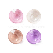 Glass Rhinestone Cabochons, Point Back & Back Plated, Faceted, Diamond, Mixed Color, 8x6mm(RGLA-M016-C01-DE)