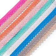 Polypropylene Fiber Lacework Elastic Cords, Webbing Garment Sewing Accessories, Mixed Color, 11.5mm, about 2.19 Yards(2m)/Strand(EC-XCP0001-22)