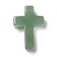Natural Green Aventurine Pendants, Religion Corss Charms, 26~26.5x17.5~18x6~6.5mm, Hole: 1.6mm(FIND-C040-01E)