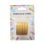 Faux Suede Cord, Faux Suede Lace, Goldenrod, 4x1.5mm, about 5.46 yards(5m)/roll(X-LW-R003-4mm-1061)