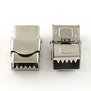 Smooth Surface 201 Stainless Steel Watch Band Clasps, Stainless Steel Color, 25x15x9mm, Hole: 12x6mm(STAS-R063-85)