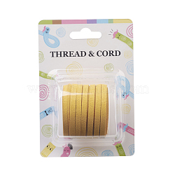 Faux Suede Cord, Faux Suede Lace, Goldenrod, 4x1.5mm, about 5.46 yards(5m)/roll(X-LW-R003-4mm-1061)