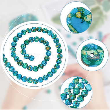 6 Strands Synthetic Turquoise Beads Strands(G-HY0001-28)-5