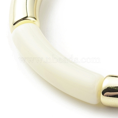 Acrylic Curved Tube Beaded Stretch Bracelet for Women(BJEW-JB08439-03)-5