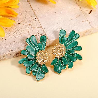 Vintage Flower Stud Earrings for Women(JE1095B)-4