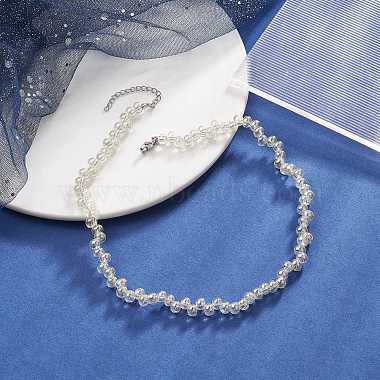 Glass Teardrop Beaded Necklaces(NJEW-JN04273-01)-2