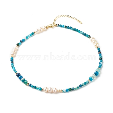 Deep Sky Blue Pearl Necklaces