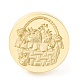 Golden Tone Round Wax Seal Brass Stamp Heads(AJEW-Z034-01G-02)-2