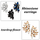 ANATTASOUL 4 Pairs 4 Colors Rhinestone Flower Stud Earrings(EJEW-AN0002-35)-3
