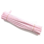 DIY Plush Sticks, with Iron Core, Pipe Cleaners, Kid Craft Material, Pearl Pink, 300mm, 100pcs/set(PW-WG53797-26)