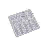 DIY Silicone Irregular Cabochon Molds, Resin Casting Molds, for UV Resin, Epoxy Resin Hair Accessories Making, White, 135x135x3mm(SIMO-PW0013-07A)
