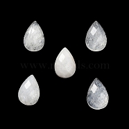 Natural White Moonstone Cabochons, Faceted Teardrop, 12.5~13x8.5~9x4.5~5mm(G-G0001-B04)