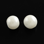 Spray Painted Glass Round Bead Strands, White, 8mm, Hole: 1.3~1.6mm, about 100pcs/strand, 31.4 inch(DGLA-Q015-8mm-01)